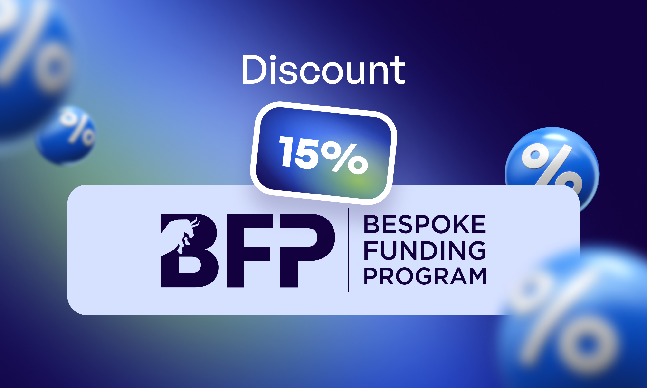 Get 15% Off Bespoke Funding Program with fxprop promo code
